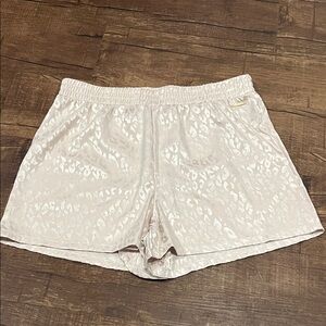 BCBGMAXAZRIA pink leopard print satin pajama bottoms size S